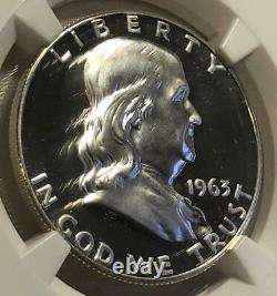 1963 NGC PF67 Ultra Cameo Silver Proof Franklin Half Dollar Extreme Grade 50c