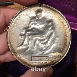 1964 Towle Sterling Silver Medallic Art Pieta Michelangelo Medal Limited Edition