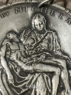 1964 Towle Sterling Silver Medallic Art Pieta Michelangelo Medal Limited Edition