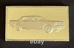 1965 Ford Mustang Sterling Silver Art Bar Franklin Mint. 1.924 Troy Oz. ASW