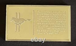 1965 Ford Mustang Sterling Silver Art Bar Franklin Mint. 1.924 Troy Oz. ASW