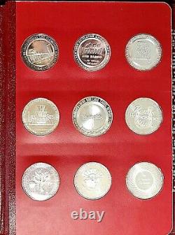 1965 Franklin Mint Set Of 27.999 Silver Proof Nevada Gaming Tokens Mintage 500