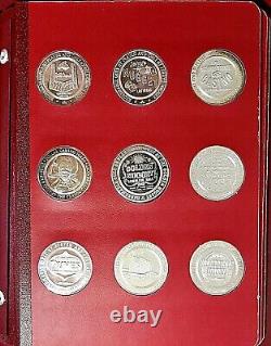 1965 Franklin Mint Set Of 27.999 Silver Proof Nevada Gaming Tokens Mintage 500