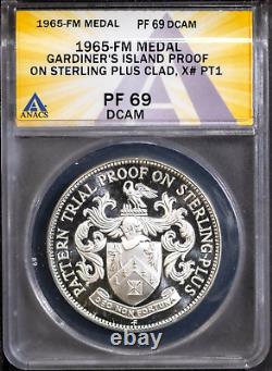1965 Sterling Medal Gardiner's Island Proof 69 DCAM ANACS # 7726151 + Bonus