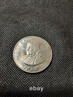 1966 The Franklin Mint Silver Commemorative Medal! E4023uxx