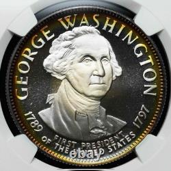 (1967-70) Silver FRANKLIN MINT George Washington Presidential Medal? PF 69 TONED