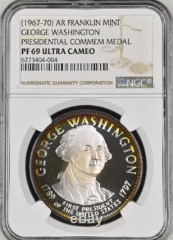 (1967-70) Silver FRANKLIN MINT George Washington Presidential Medal? PF 69 TONED