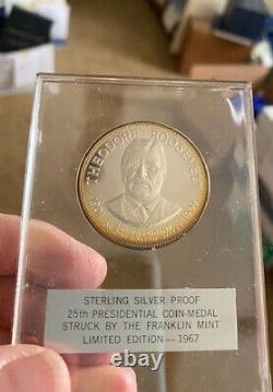 1967 Limited Edition Sterling Silver Proof Set of 35 Presidential Series