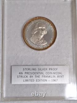 1967 The Franklin Mint President Sterling Silver Proof Rounds Limited Edition