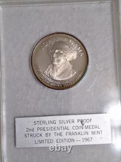 1967 The Franklin Mint President Sterling Silver Proof Rounds Limited Edition