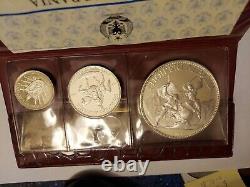 1968-3 Coin Silver Proof Set -Albania Minted By The Franklin Mint (NUM5974)