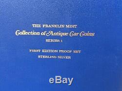 1968 FRANKLIN MINT Collection of Antique Car Coins Series 1 Set Sterling Silver