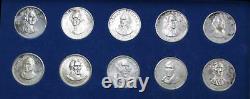 1968 Franklin Mint Presidential Commemorative 35 Medal set. 925 Sterling Silver