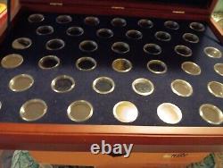 1968 President Collection 40 Coins Sherry Wood Case Franklin Mint 8 grams