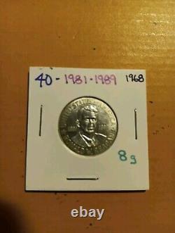1968 President Collection 40 Coins Sherry Wood Case Franklin Mint 8 grams