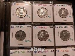 1968 President Collection 40 Coins Sherry Wood Case Franklin Mint 8 grams