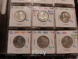 1968 President Collection 40 Coins Sherry Wood Case Franklin Mint 8 grams