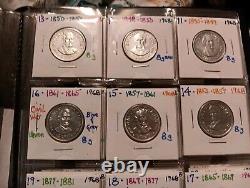1968 President Collection 40 Coins Sherry Wood Case Franklin Mint 8 grams