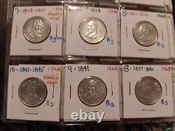 1968 President Collection 40 Coins Sherry Wood Case Franklin Mint 8 grams