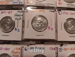 1968 President Collection 40 Coins Sherry Wood Case Franklin Mint 8 grams