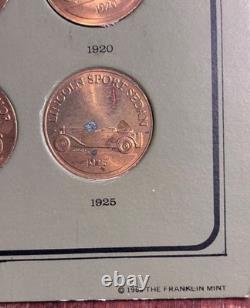 1968 The Franklin Mint Collection Of Antique Car Coins With Booklet Series 1