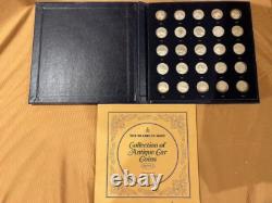 1969 Franklin Mint 25 Coin Collection Sterling Silver Antique Car Coins Series 1