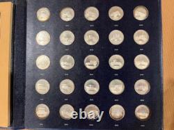 1969 Franklin Mint 25 Coin Collection Sterling Silver Antique Car Coins Series 1