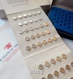 1969 Franklin Mint States of the Union Mini Coin Set 50 Sterling Silver Medals