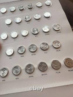 1969 Franklin Mint States of the Union Mini Coin Set 50 Sterling Silver Medals