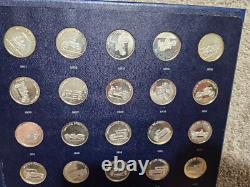 1969 Franklin Mint Sterling Silver Antique Car 25-Coin Series 1 Set (5.5 ASW)