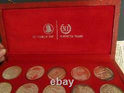 1969 Republique Tunisienne Tunisia 10 Coin Set Franklin Mint STERLING SILVER