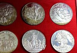 1969 Tunisia Tunisienne Franklin Mint 10-Coin Proof Silver Set Box & COA