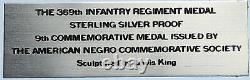 1969 US USA Franklin Mint 369th INFANTRY REGIMENT Old Proof Silver Medal i113008