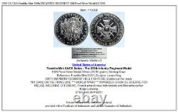 1969 US USA Franklin Mint 369th INFANTRY REGIMENT Old Proof Silver Medal i113008
