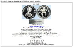 1969 US USA Franklin Mint Abolitionist JOHN RUSSWORM Proof Silver Medal i113014