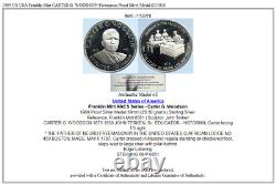 1969 US USA Franklin Mint CARTER G. WOODSON Freemason Proof Silver Medal i113016