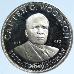 1969 US USA Franklin Mint CARTER G. WOODSON Historian Proof Silver Medal i113016