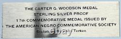 1969 US USA Franklin Mint CARTER G. WOODSON Historian Proof Silver Medal i113016