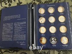 1970 America in Space First Edition 24 Medals Silver Proof Franklin Mint