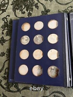 1970 America in Space First Edition 24 Medals Silver Proof Franklin Mint