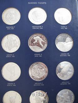 1970 America in Space First Edition Set of 24 Medals Silver Franklin Mint E5441