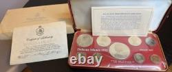 1970 Bahamas Proof Set 9 Coins 2.87oz ASW Silver Franklin Mint