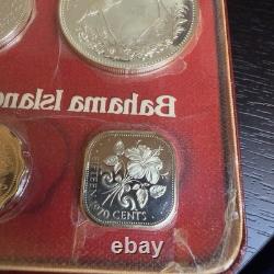 1970 Bahamas Proof Set 9 Coins 2.87oz ASW Silver Franklin Mint