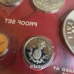 1970 Bahamas Proof Set 9 Coins 2.87oz ASW Silver Franklin Mint