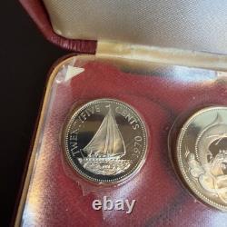 1970 Bahamas Proof Set 9 Coins 2.87oz ASW Silver Franklin Mint