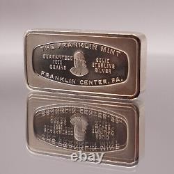 1970 Box Elder Bank Brigham City Utah Franklin Mint 2oz Silver art bar C3167