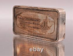 1970 Charleston National Bank WV Franklin Mint 2oz 925 Silver art bar C3223