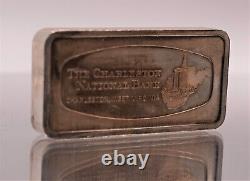 1970 Charleston National Bank WV Franklin Mint 2oz 925 Silver art bar C3223