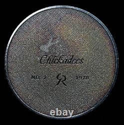 1970 Chicadees Roberts Birds #2 Franklin Mint 925 Silver art bar round C1966