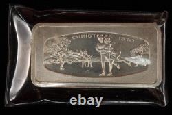 1970 Christmas Bar Franklin Mint Skating Proof. 925 Silver 2.08oz 1000 Grains 1970 Christmas Bar Franklin Mint Skating Proof. 925 Silver 2.08oz 1000 Grains